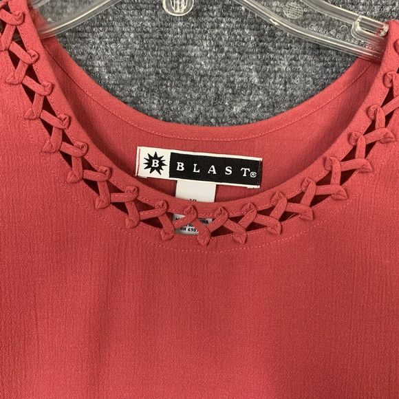 Blast Vintage 2 Pc Sleeveless Top & Pants Set Sz XL Pockets Coral - Picture 12 of 14